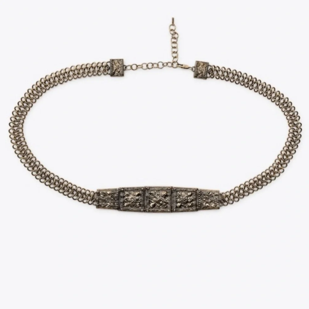 Zara NWT engraved piece link belt 4548/101 L/XL
